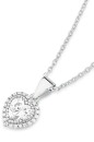 Sterling-Silver-Cubic-Zirconia-Heart-Halo-Pendant Sale