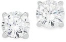 Sterling-Silver-Cubic-Zirconia-Round-Stud-Earrings Sale