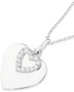Sterling-Silver-Cubic-Zirconia-Heart-Disc-Pendant Sale