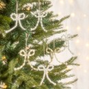 Pearl-Bow-Christmas-Hanging-Decoration-Set-of-6-by-Pillow-Talk Sale