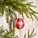 Carnival-Stripe-Pink-Red-Christmas-Bauble-by-Pillow-Talk Sale
