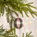 Carnival-Stripe-Teal-Pink-Christmas-Bauble-by-Pillow-Talk Sale