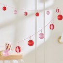 Carnival-Stripe-Bauble-Pink-Red-Christmas-Garland-by-Pillow-Talk Sale