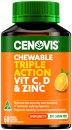 Cenovis-Chewable-Triple-Action-Vit-C-D-Zinc-60-Tablets Sale