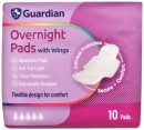 Guardian-Overnight-Pads-with-Wings-10-Pack Sale
