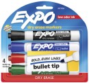 Expo-Whiteboard-Markers-Bullet-Tip-4-Pack Sale