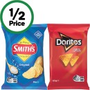 Smiths-Crinkle-Cut-Potato-Chips-Doritos-Corn-Chips-or-Grainwaves-60g Sale