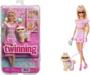 Barbie-Twinning-Looks-Matching-Pink-Clothes-Doll-with-Pet-Dog-Accessories Sale