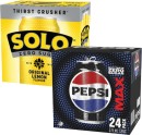 Pepsi-Max-or-Solo-Zero-Sugar-Soft-Drink-24x375mL Sale