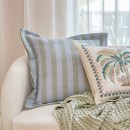Frankie-Two-Tone-Stripe-Feather-Square-Cushion-by-MUSE Sale