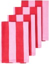 Anko-4-Pack-Pink-Red-Stripe-Napkins Sale