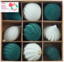 Anko-9-Pack-Natural-Flocked-Christmas-Decorations Sale