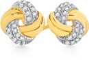 9ct-Gold-Diamond-Overlay-Stud-Earrings Sale