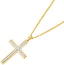 9ct-Gold-Diamond-Cross-Pendant Sale