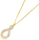 9ct-Gold-Diamond-Double-Infinity-Pendant Sale