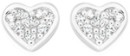 Sterling-Silver-Cubic-Zirconia-Heart-Frame-Stud-Earrings Sale