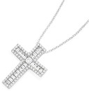 Sterling-Silver-Cubic-Zirconia-Cross-Pendant Sale