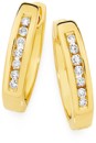 Sterling-Silver-Gold-Plated-Diamond-Channel-Set-Huggie-Earrings Sale