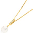9ct-Gold-Cultured-Fresh-Water-Pearl-Diamond-Enhancer Sale