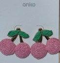 Paper-Cherry-Stud-Earrings Sale