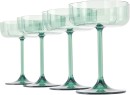 4-Green-Acrylic-Ripple-Cocktail-Glasses Sale