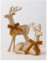 Myer-Giftorium-Harvest-Glittered-Standing-or-Sitting-Reindeers Sale