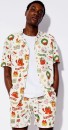 Kenji-Christmas-Print-Linen-Blend-Shirt-White Sale