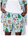 Kenji-Christmas-Print-Short-Blue Sale