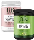 Life-Botanics-Vitality-Greens-Powder-450g-or-Pure-Collagen-Peptides-Powder-300g Sale