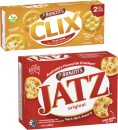 Arnotts-Jatz-or-Clix-Crackers-225g-250g Sale