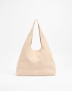 Genuine-Suede-Slouch-Shoulder-Bag-Sand Sale