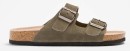 Solo-Leather-Taupe-Suede-Moulded-Cork-Sandals Sale