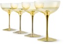 4-Pack-Gold-Coupe-Glasses Sale