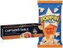 Poppin-Microwave-Popcorn-85100g-or-Captains-Table-Water-Crackers-125g-Selected-Varieties Sale