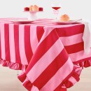 PinkRed-Stripe-Extra-Large-Tablecloth Sale