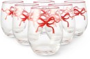 6-Bow-Stemless-Glasses Sale