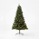 213m-7ft-Flocked-Pine-Prelit-Christmas-Tree Sale