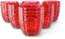 6-Red-Ornate-Tumbler-Glasses Sale