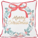 43cm-Christmas-Wreath-Cushion Sale