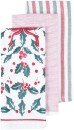 3-Pack-Holly-Bow-Tea-Towels Sale