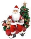 NEW-Santa-Deluxe-Sitting-on-Cart-Animated-50cm-Ea Sale