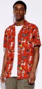 Kenji-Short-Sleeve-Printed-Viscose-Christmas-Shirt-Red Sale