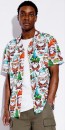 Kenji-Short-Sleeve-Printed-Viscose-Christmas-Shirt-White Sale