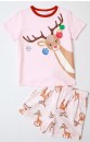 PJ-Club-Kids-Reindeer-PJ-Set-Rose Sale
