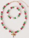 Origami-Christmas-Beaded-Bracelet-and-Necklace-Set Sale
