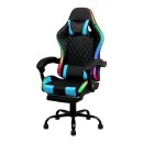 Advwin-Gaming-Massage-Chair-with-Recliner-Footrest-Black-Blue Sale