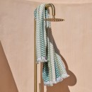 Sundays-Gaia-Green-Check-Popcorn-Beach-Towel-by-Pillow-Talk Sale