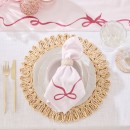 Aubrey-Bow-Pink-Embroidered-Napkins-Set-of-4-by-Habitat Sale