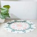 Floral-Bloom-Sage-Green-Round-Bath-Mat-by-Habitat Sale