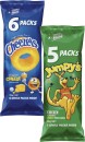 Cheezels-6-Pack-or-Jumpys-5-Pack Sale